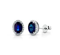 Pendientes CikOrefice Gioielli Mujer Kate 07 in Oro blanco Zaffiro 0.15 Ct ORHARMONY/1Z - ORHARMONY/1Z